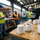 Latte Mugs – 340ml White – Durable Porcelain – Commercial Hot Drinks Service