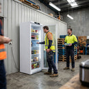 Single Door Upright Fridge – 420L – Forced Air Cooling – Commercial Kitchen