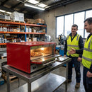 Pizza Oven – Red – Steel | 10mm Thickness | 12" Cooking Surface | Commercial – Outdoor