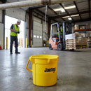 Graduated Cleaning Bucket – 10 Litre Yellow – Polyethylene with Pouring Lip – Commercial Use