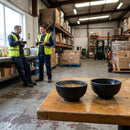Footed Bowls – 125mm Black – Durable Melamine, 400ml – Contemporary Dining & Catering