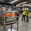Electric Pizza Oven – Compact Twin Deck – Stainless Steel | 50 Pizzas per Hour – Commercial