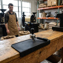 Corner Tamping Mat – 210x145mm Black Silicone – Edge Protection – Coffee Bar & Home Use