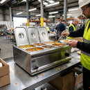 Countertop Bain Marie – 6x 1/4 GN & 3x 1/6 GN Pans – Stainless Steel – Commercial Buffet & Self Service