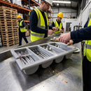 Cutlery Tray – 330x533mm Grey – Durable Plastic | 5 Compartments | Commercial/Indoor