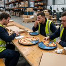 Pizza Plates – 310mm Blue – Durable Ceramic | 6 Pack – Indoor/Outdoor