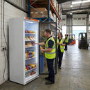 Upright Display Fridge – White – 400L Capacity | Commercial Grade – Indoor Use