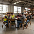Dining Chairs – Weathered Oak – Solid Wood | 6 Pack – Indoor/Outdoor