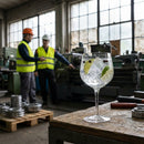 Gin Glasses – 800ml/28.25oz – Lead-Free Crystal, Cross-Hatch Design – Vintage & Cocktail Use