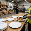 Wide Rim Plates – 290mm – Pure White Porcelain – Commercial Tableware