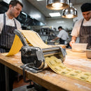 Pasta Machine and Ravioli Cutter Combo – Chrome-Plated Stainless Steel – Professional Kitchen Use