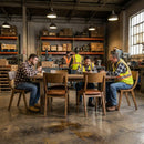 Dining Chairs – Weathered Oak – Solid Wood | 6 Pack – Indoor/Outdoor