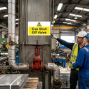Gas Shut Off Valve Sign – 300mm x 200mm – Durable Plastic | 3mm Thickness | Indoor Use – Commercial