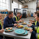 Walled Plates – 260mm Turquoise – Durable Stoneware | 6 Pack – Commercial Use