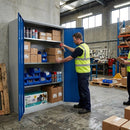 Standard Cupboard – Blue – 3 Shelves | Steel | Commercial – Indoor Use