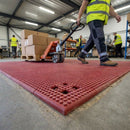 Flexi-Deck Tiles – Red – Durable Plastic | 20mm Thickness | Interlocking Design – Indoor/Outdoor