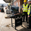 Gas Grill BBQ – Compact Two-Burner – Enamelled Cooking Grill – Home & Outdoor Use