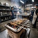 Skewer Rack for Konro Grill – Medium – Stainless Steel | 6 Skewers Included – Outdoor Cooking