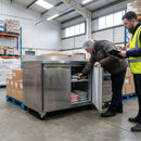 Double Door Counter Freezer – 282Ltr – Stainless Steel | 2-Door | Commercial – Indoor