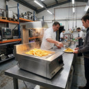 Commercial Chip Scuttle – Heavy Duty – Overhead Heating & Fat Drain – Buffet & Canteen Use