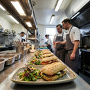 Walled Oblong Plates – 300mm – Peppercorn Grey – Hand Painted Ceramic – Commercial & Restaurant Use