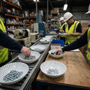 Shallow Bowls – 116mm Blue – Durable Ceramic | 12 Pack | Commercial