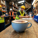 Cappuccino Cups – 340ml 12oz – Cornflower Blue – Super Vitrified Glaze – Commercial & Hospitality