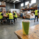 Paper Cold Cups – 20oz/500ml – Citrus Colorway, PLA Lined, Compostable – Commercial Beverage Use