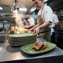 Oblong Chef Plates – 279 x 152mm, Sorrel Green – Super Vitrified – Restaurant & Catering