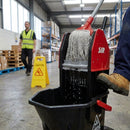 Kentucky Mop Bucket and Wringer – 13L Red – Plastic | Durable | Commercial – Indoor