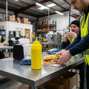 Squeeze Sauce Bottle – 8oz Yellow – Polyethylene, Wide Neck, Easy Refill – Commercial Food Service