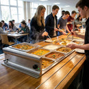 Countertop Bain Marie – 6x 1/4 GN & 3x 1/6 GN Pans – Stainless Steel – Commercial Buffet & Self Service