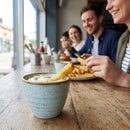 Round Dip Pots – Duck Egg Ripple – Ceramic 57ml – Commercial Catering