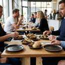 Coupe Plates – 165mm Black – Semi-Matte Finish, Rustic Edge – Commercial Hospitality