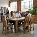 Dining Chairs – Weathered Oak & Bison Cedar – Solid Wood | 6 Pack – Indoor/Outdoor