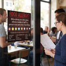 Food Allergen Window and Wall Stickers – 8 Pack – Durable Vinyl | Indoor Use – Commercial