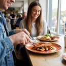Round Coupe Plates – 260mm Spiced Orange – Hand Painted Porcelain – Commercial & Restaurant Use