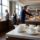 White Frosted Teapots – 650ml – Rimless Porcelain Design – Commercial Catering