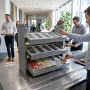 Cutlery/Condiment Unit – Ambient – Durable Stainless Steel | 2 Compartments | Commercial – Indoor