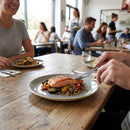 Stonecast Round Plates – 264mm Peppercorn Grey – Hand Painted – Commercial & Hospitality Use