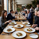 White Porcelain Plates – 275mm – Frosted Edge, Rimless Design – Restaurant & Catering