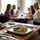 Deep Square Plates – 260mm Peppercorn Grey – Porcelain – Restaurant & Catering Use