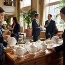 Classic Four-Cup Teapots – 800ml – White with Gold Edging – Fine Dining & Catering