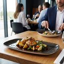 Rectangular Plates – 298mm Black – Reactive Glaze, Hand Finished Rim – Commercial Dining