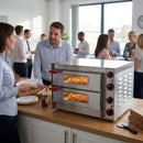 Double Deck Electric Pizza Oven – Fits 14" Pizzas – Stainless Steel – Restaurant & Commercial Use
