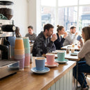 Double Wall Hot Cups – 8oz Pastel – Compostable Paper with PLA Lining – Takeaway Beverage Service