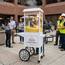 Popcorn Machine and Cart – White – Stainless Steel | 16oz Capacity | Commercial – Indoor/Outdoor