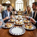 Coupe Plates – 165mm – Fine Porcelain with Gold Accents – Commercial Dining