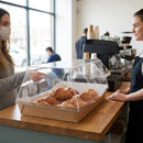 Croissant Tray with PET Film Sneezeguard – Leak & Grease Proof – Food Service & Takeaway