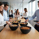 Melamine Bowls – 210mm Black – Durable Set of 6 – Commercial & Home Use